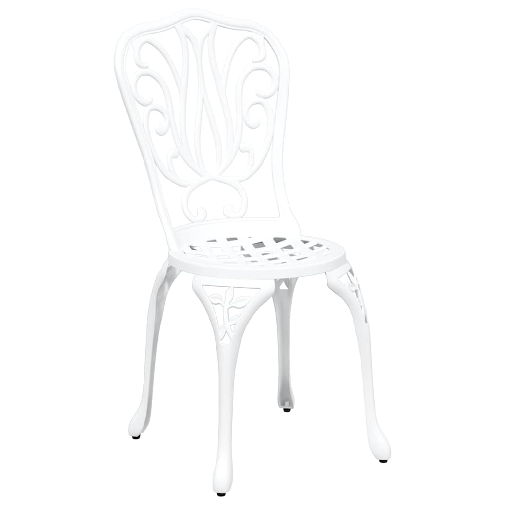 Ensemble bistro de jardin 3 pcs Blanc Aluminium - XIOS