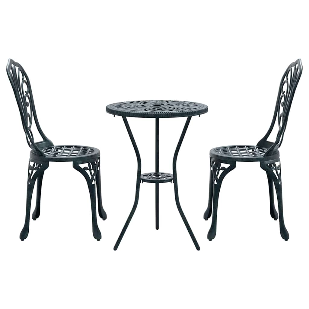 Ensemble bistro de jardin 3 pcs Vert Aluminium - XIOS