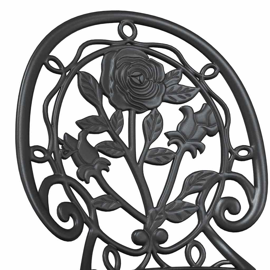 Ensemble bistro de jardin 3 pcs Noir Aluminium - XIOS