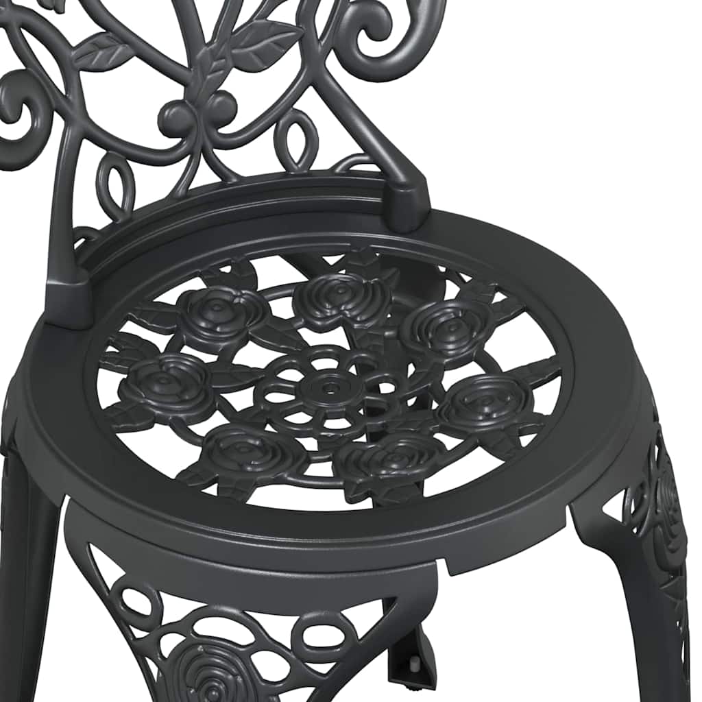 Ensemble bistro de jardin 3 pcs Noir Aluminium - XIOS