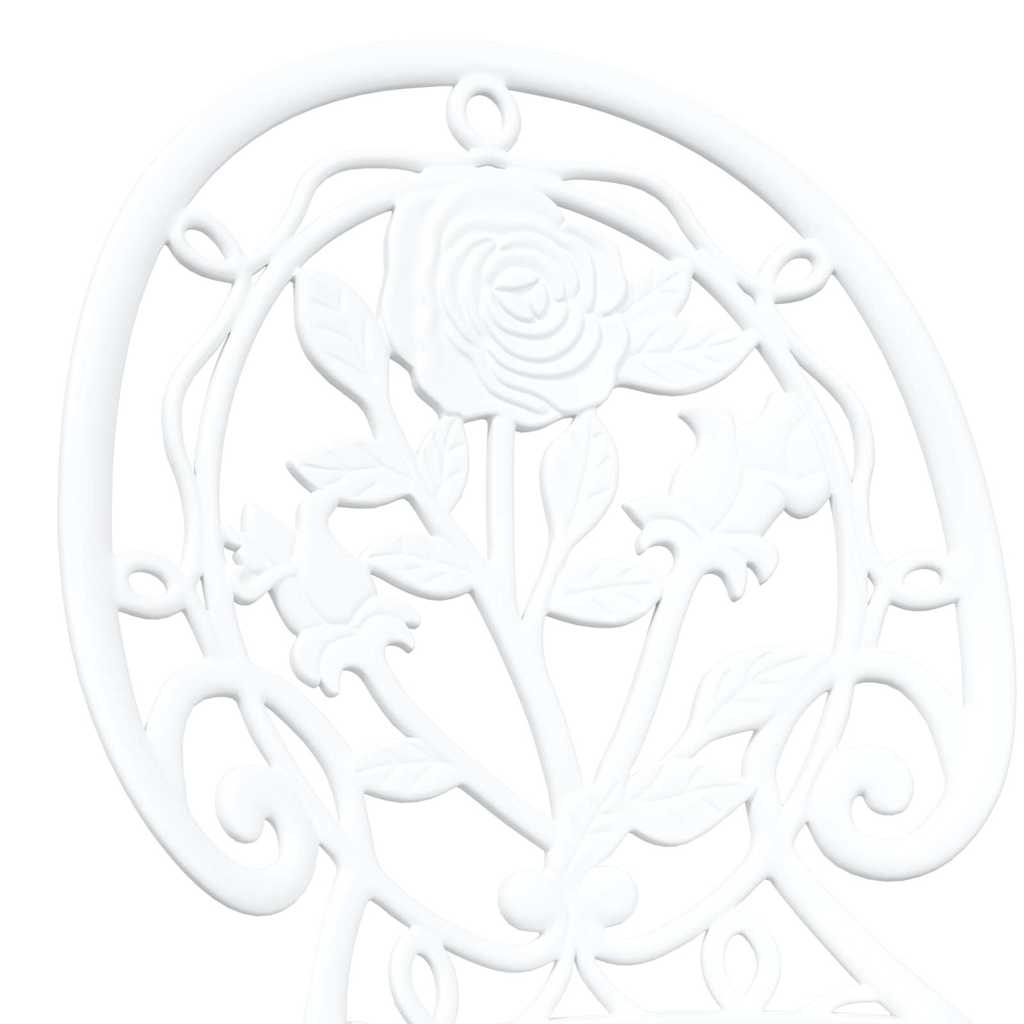 Ensemble bistro de jardin 3 pcs Blanc Aluminium - XIOS