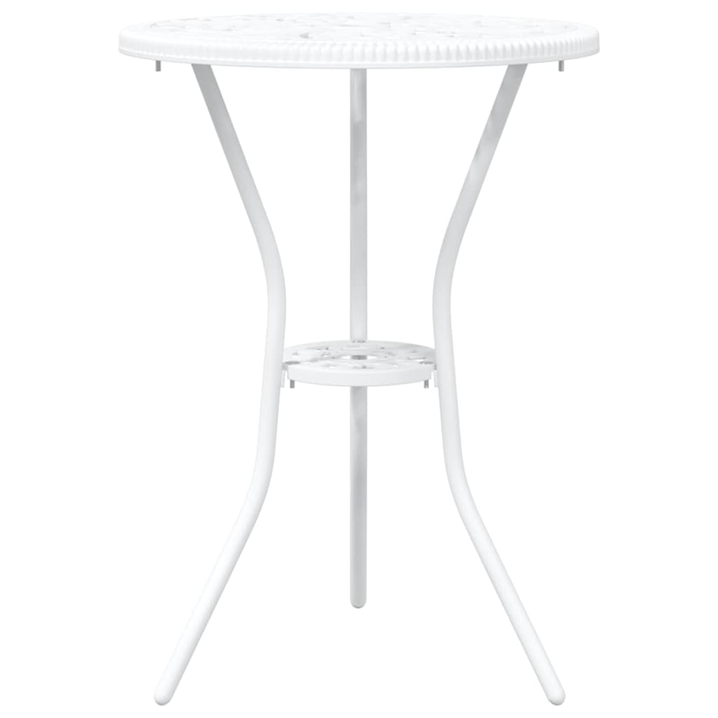 Ensemble bistro de jardin 3 pcs Blanc Aluminium - XIOS