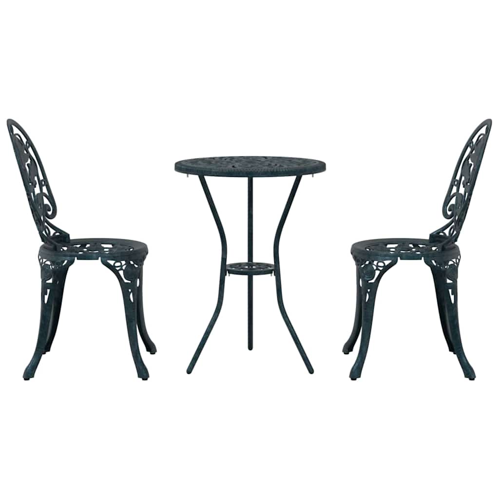 Ensemble bistro de jardin 3 pcs Vert Aluminium - XIOS