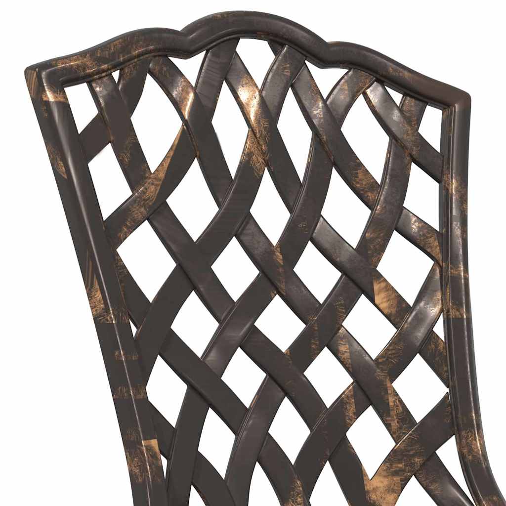 Ensemble bistro de jardin 3 pcs Bronze Aluminium - XIOS