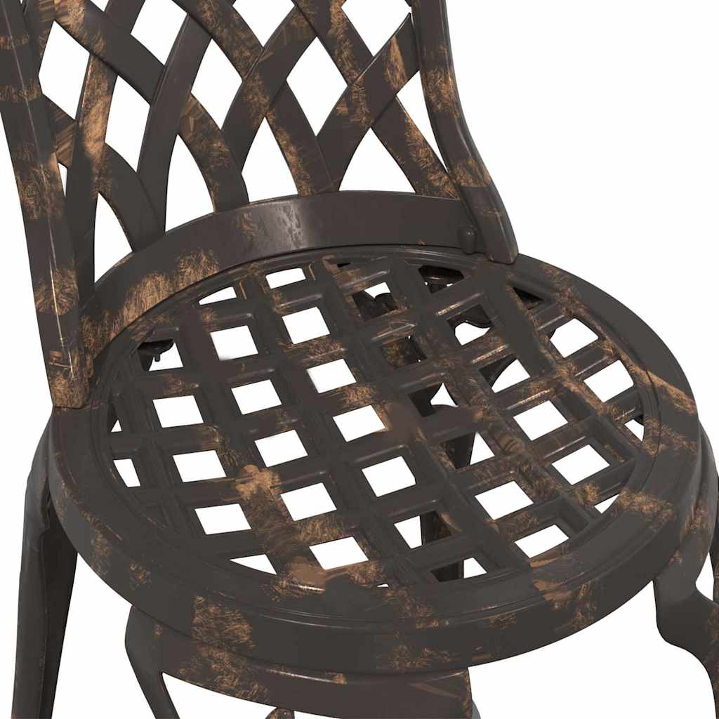 Ensemble bistro de jardin 3 pcs Bronze Aluminium - XIOS