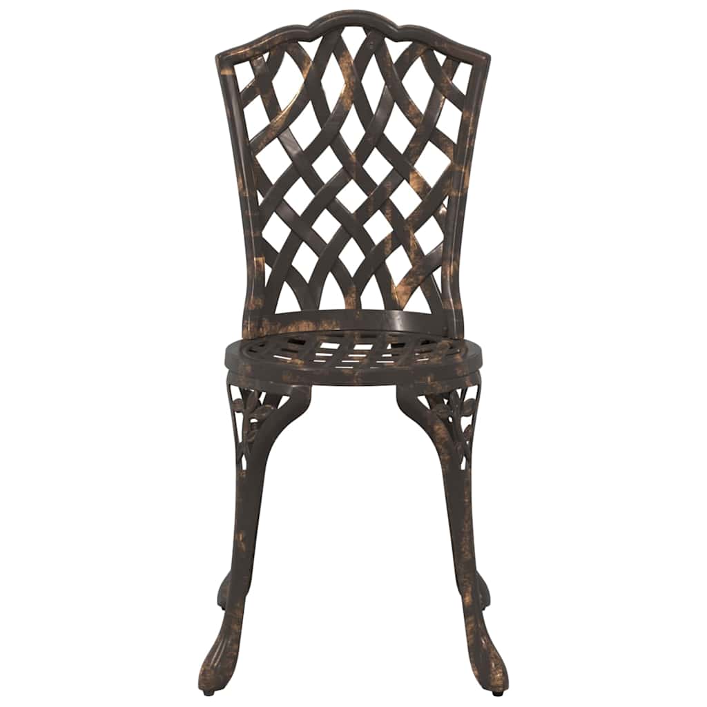 Ensemble bistro de jardin 3 pcs Bronze Aluminium - XIOS