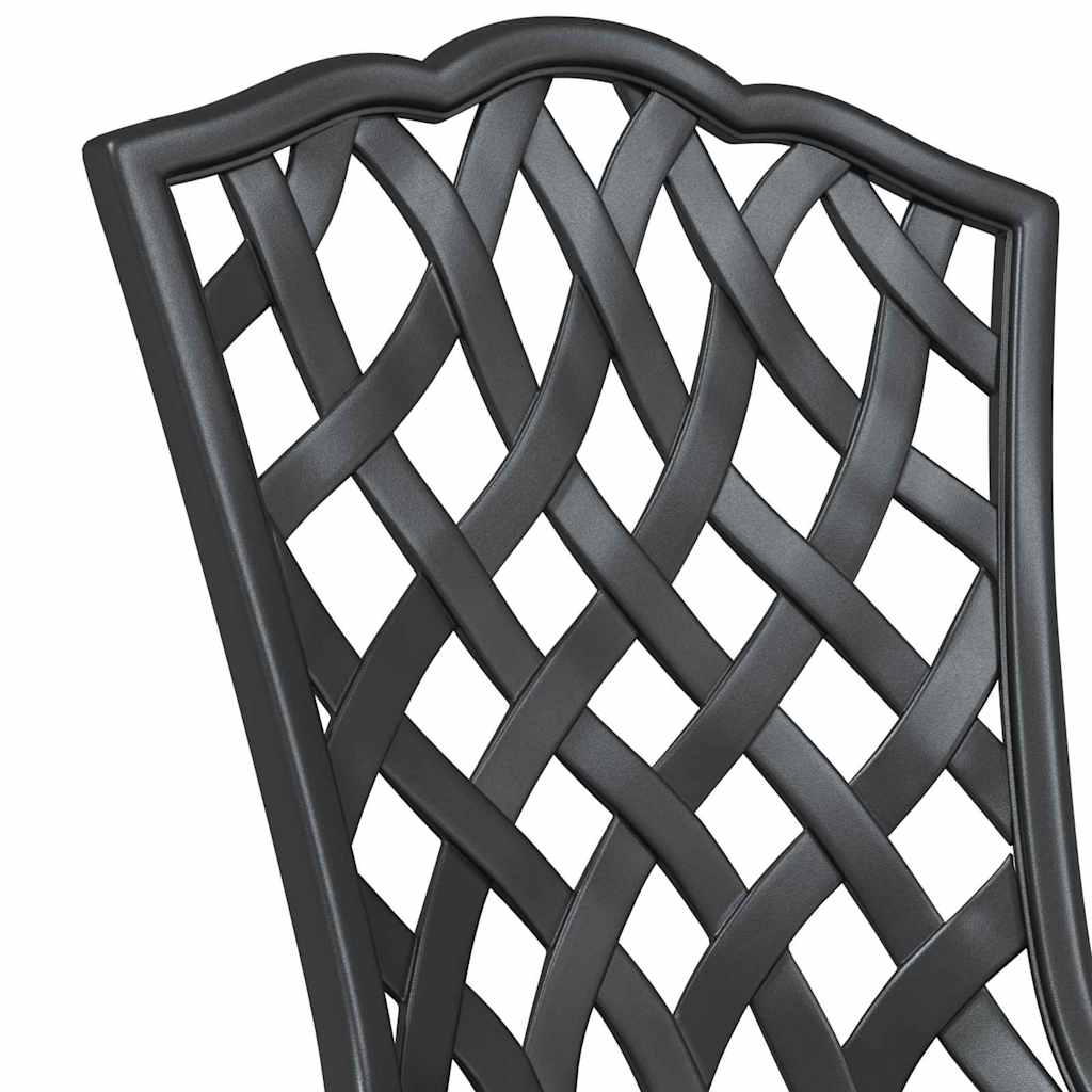Ensemble bistro de jardin 3 pcs Noir Aluminium - XIOS