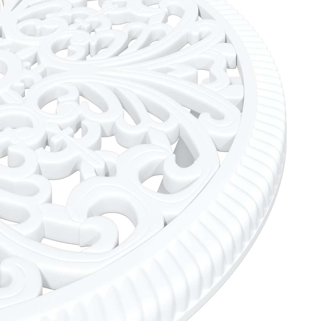 Ensemble bistro de jardin 3 pcs Blanc Aluminium - XIOS