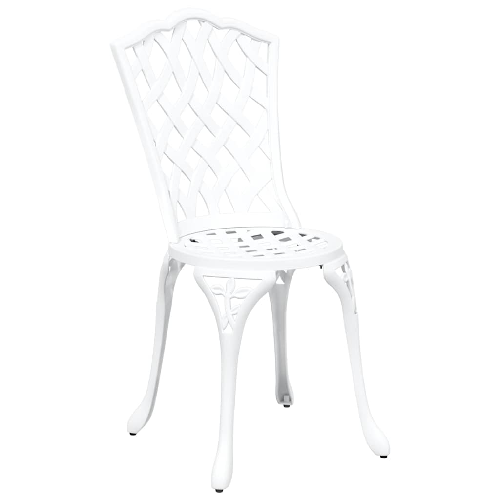 Ensemble bistro de jardin 3 pcs Blanc Aluminium - XIOS