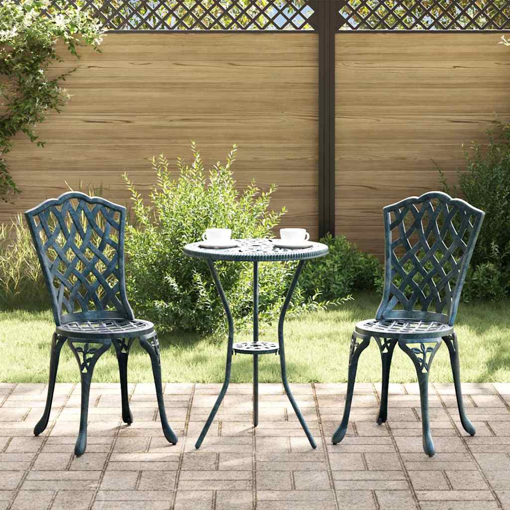 Ensemble bistro de jardin 3 pcs Vert Aluminium - XIOS