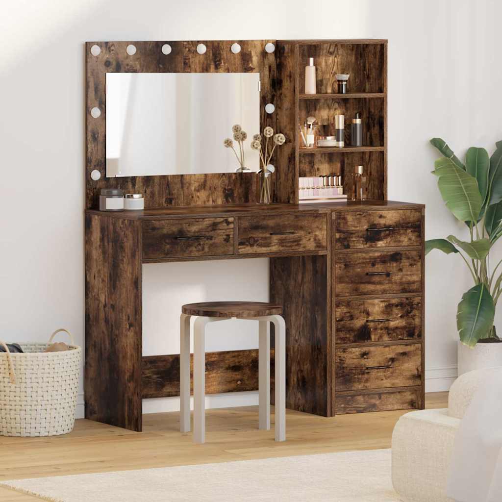Table de Toilette avec tiroir 2 pcs Marron 78.5 x 41 x 135 cm - XIOS