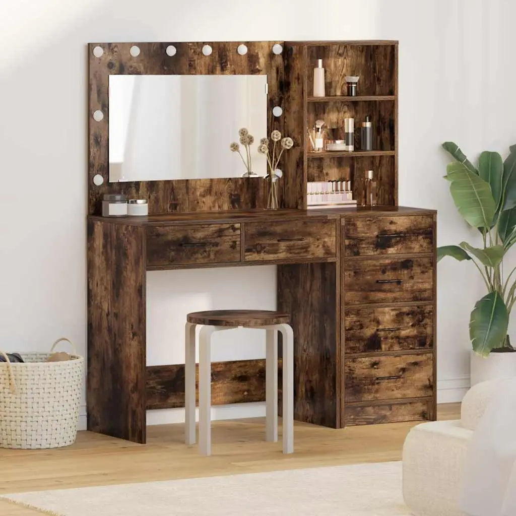 Table de Toilette 2 pc Marron 78.5 x 41 x 135 cm - XIOS