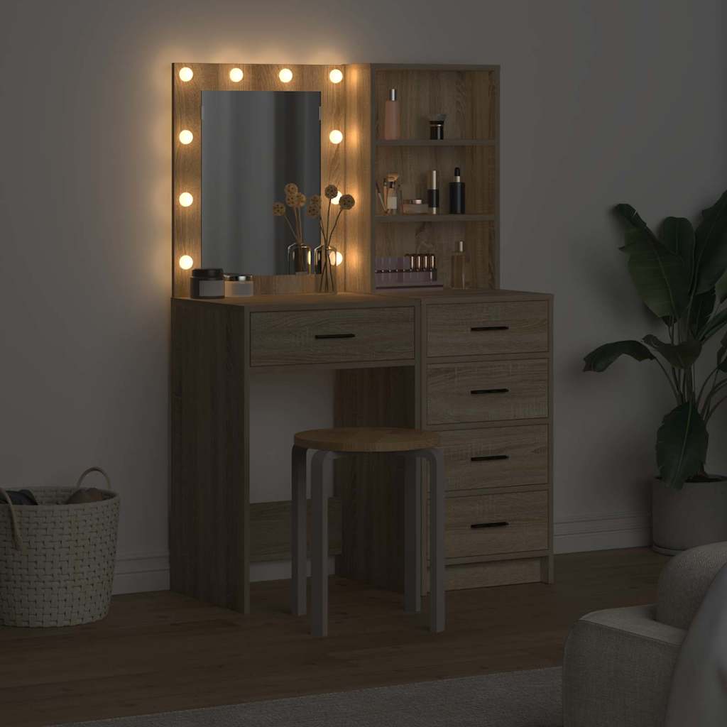 Table de Toilette avec tiroir 2 pcs Marron 50 x 41 x 135 cm - XIOS
