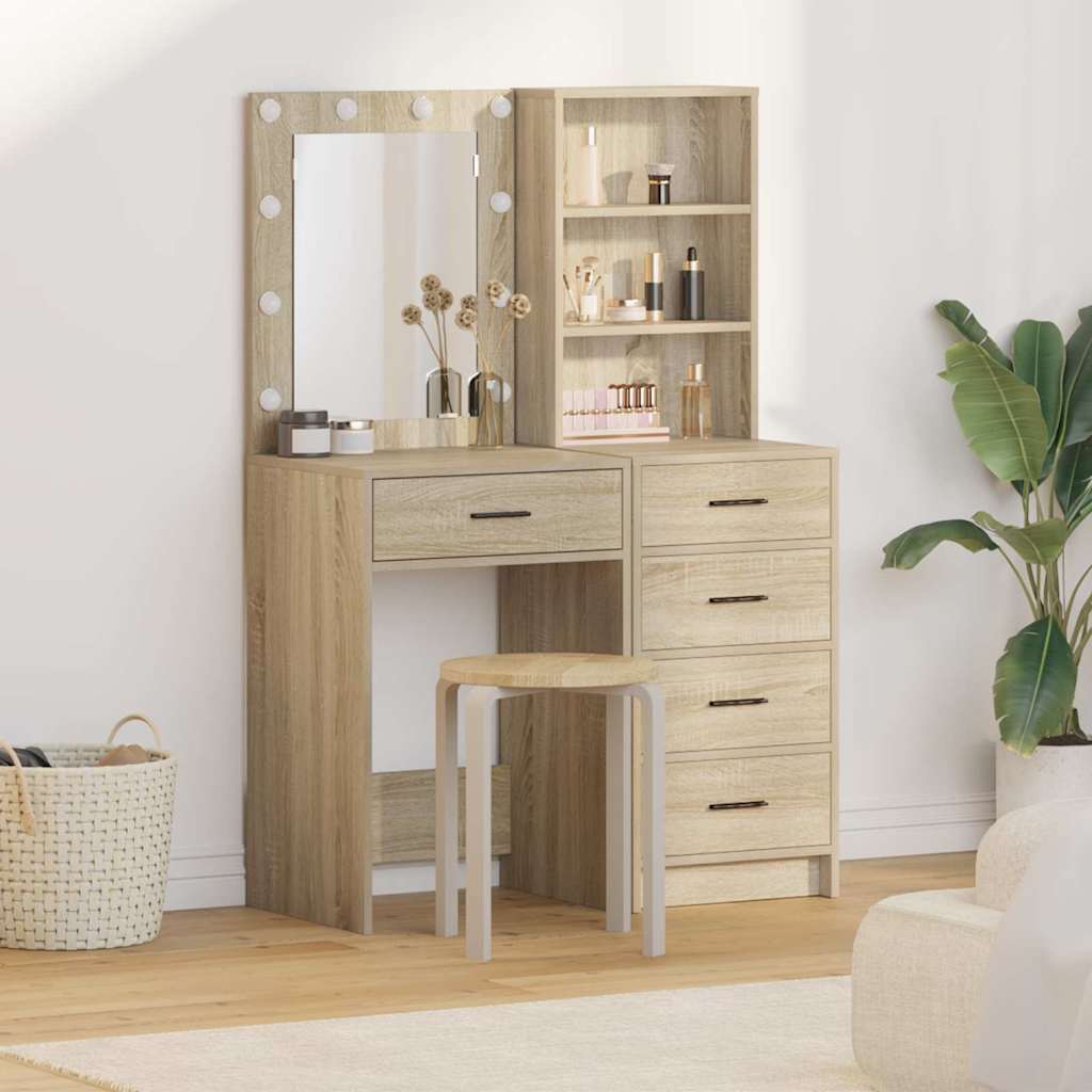 Table de Toilette avec tiroir 2 pcs Marron 50 x 41 x 135 cm - XIOS