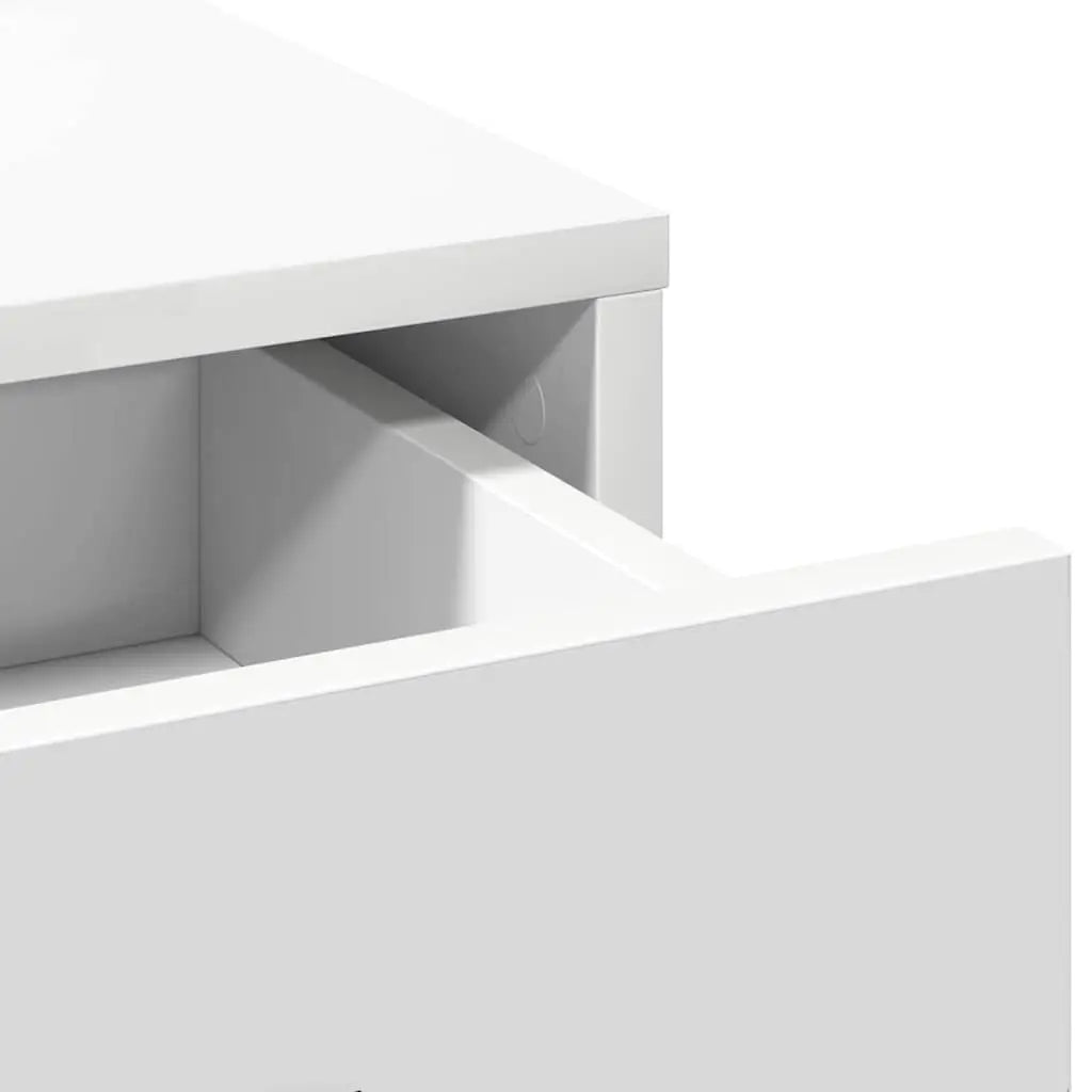 Table de Toilette 3 pc Blanc 40 x 41 x 135 cm Bois d’ingénierie - XIOS
