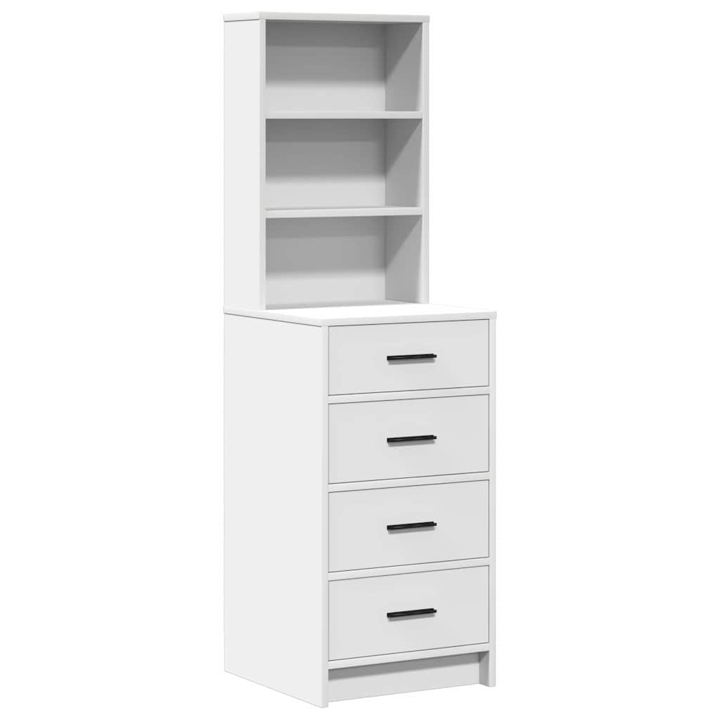 Table de Toilette avec tiroir 3 pcs Blanc 40 x 41 x 135 cm - XIOS