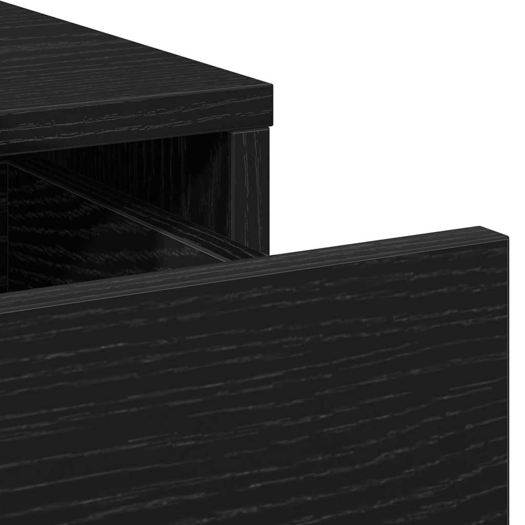 Table de Toilette 3 pcs Noir 40 x 41 x 135 cm Bois d'ingénierie - XIOS