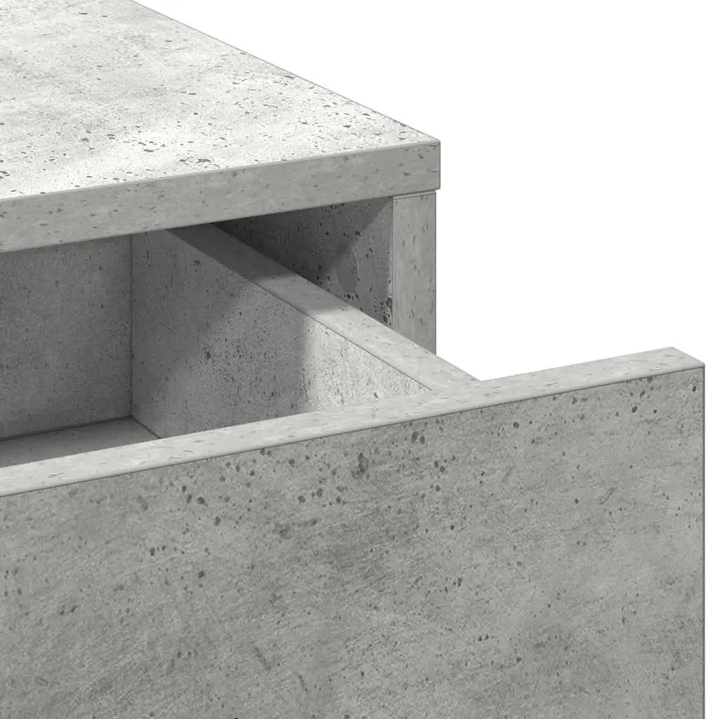 Table de Toilette 3 pc Gris 40 x 41 x 135 cm Bois d’ingénierie - XIOS
