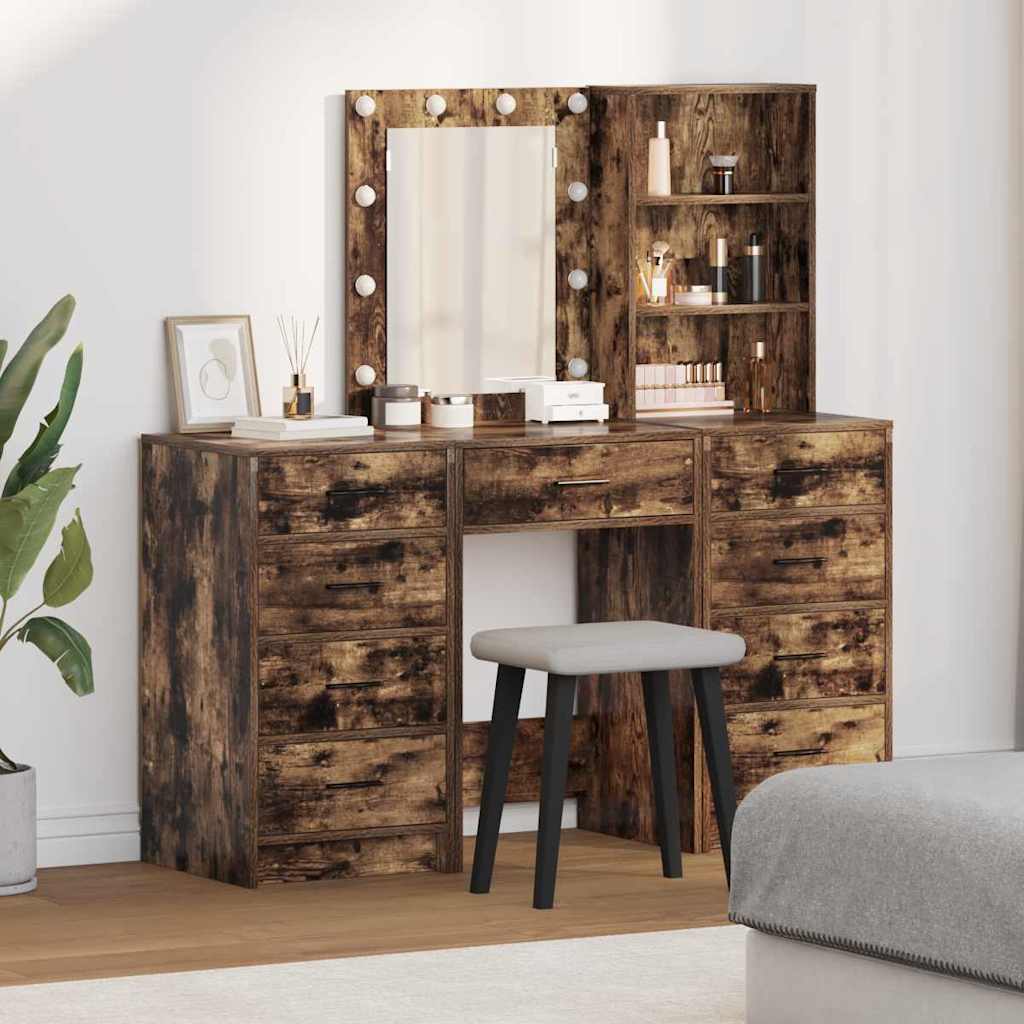 Table de Toilette avec tiroir 3 pcs Marron 40 x 41 x 135 cm - XIOS