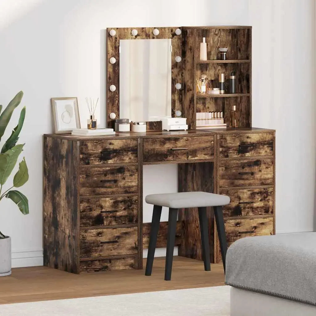 Table de Toilette 3 pc Marron 40 x 41 x 135 cm - XIOS