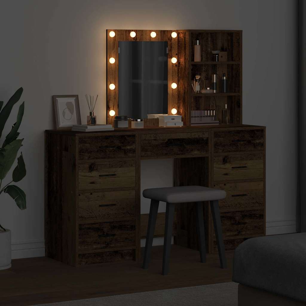 Table de Toilette avec tiroir 3 pcs Marron 40 x 41 x 135 cm - XIOS