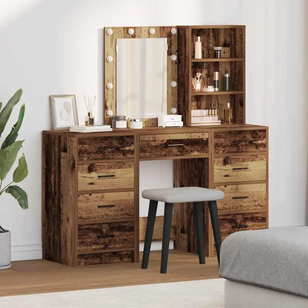 Table de Toilette 3 pc Marron 40 x 41 x 135 cm - XIOS