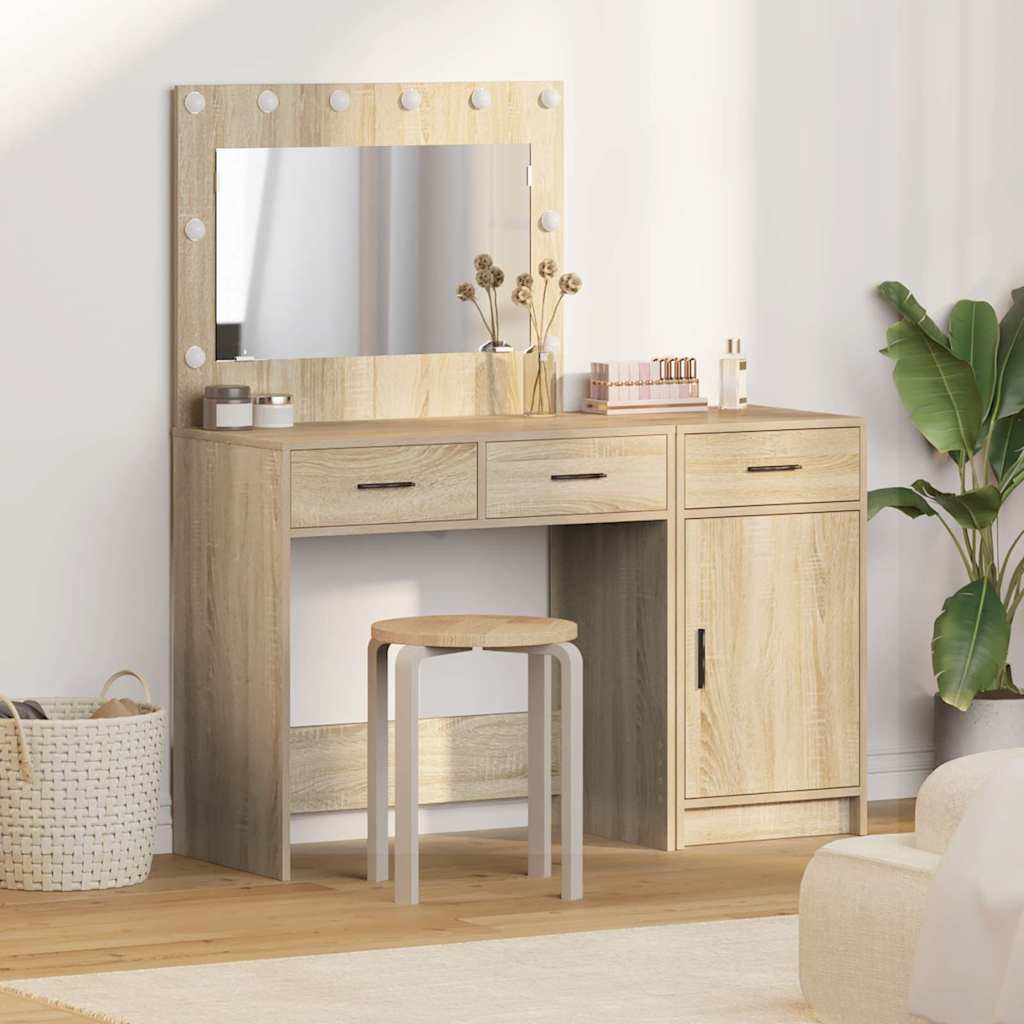 Table de Toilette avec tiroir 2 pcs Marron 40 x 41 x 75 cm - XIOS