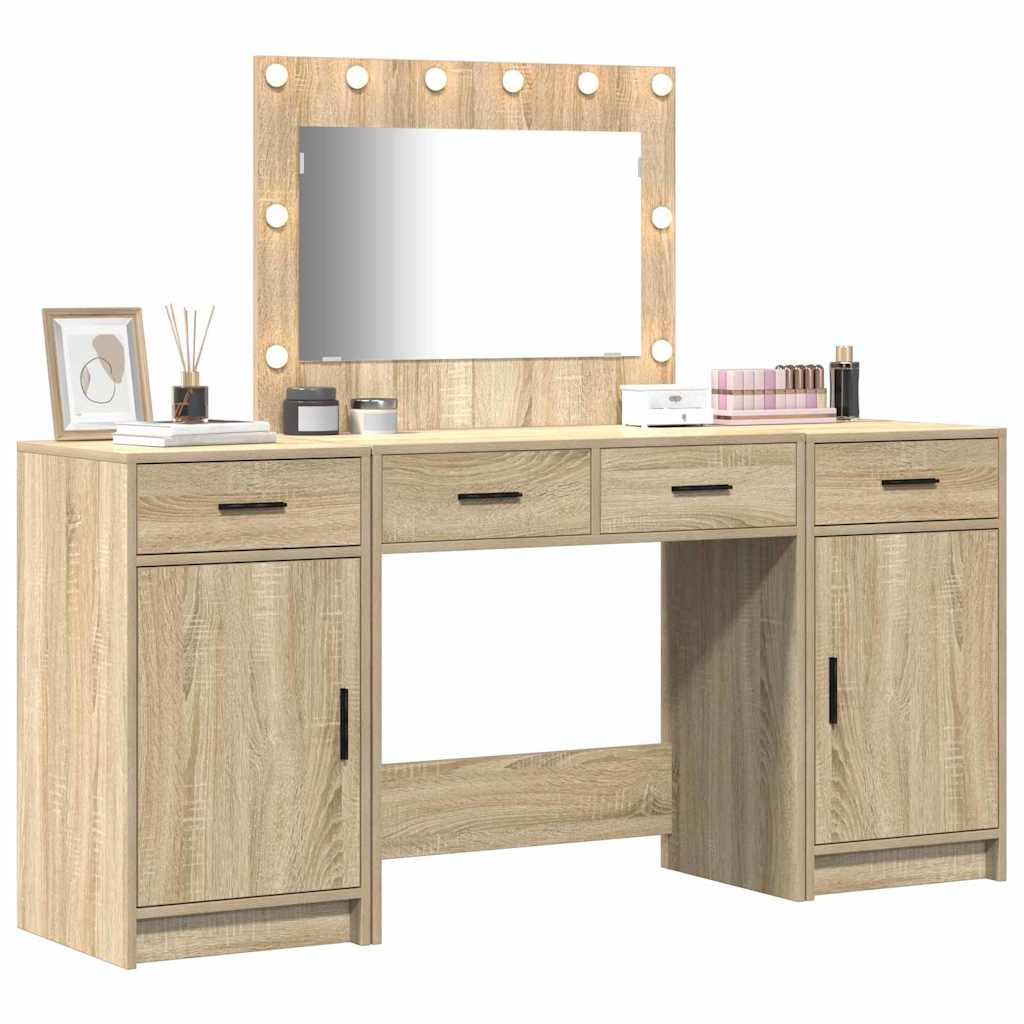 Table de Toilette avec tiroir 3 pcs Marron 40 x 41 x 75 cm - XIOS