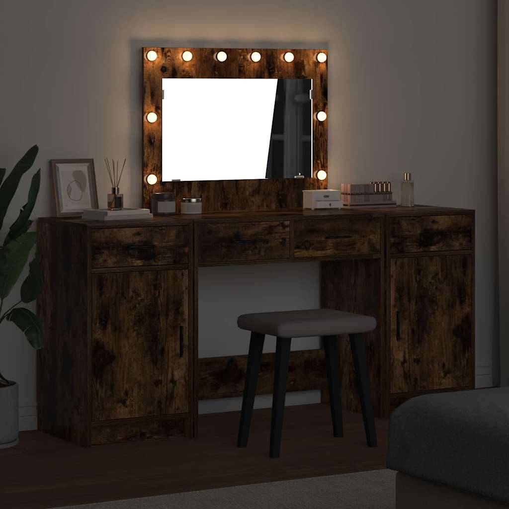 Table de Toilette avec tiroir 3 pcs Marron 40 x 41 x 75 cm - XIOS