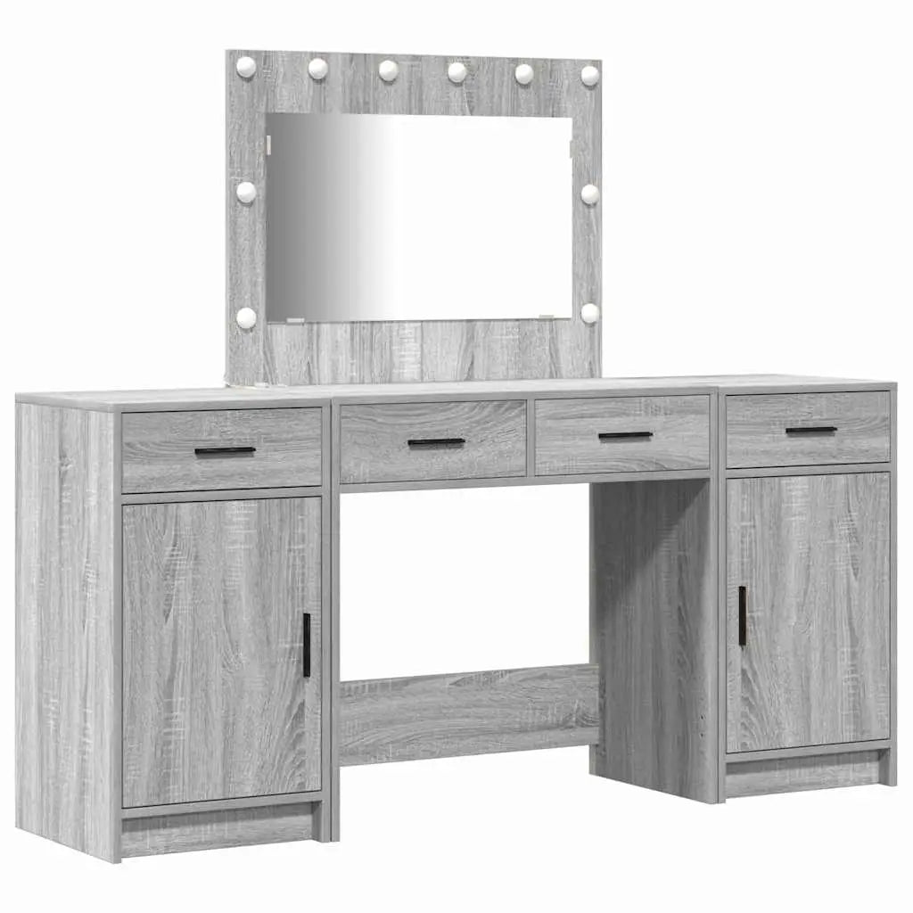 Table de Toilette 3 pc Gris 78,5 x 41 x 135 cm - XIOS