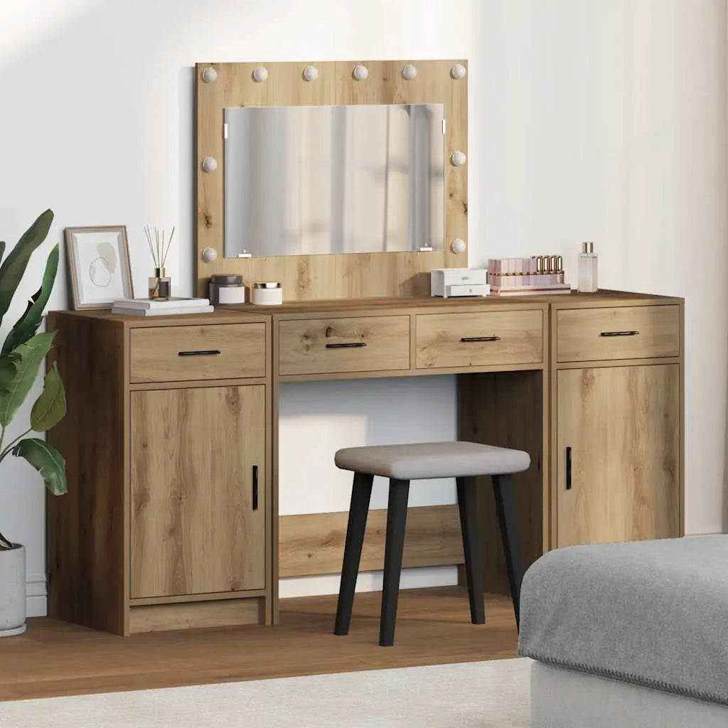 Table de Toilette 3 pc Marron 78,5 x 41 x 135 cm - XIOS