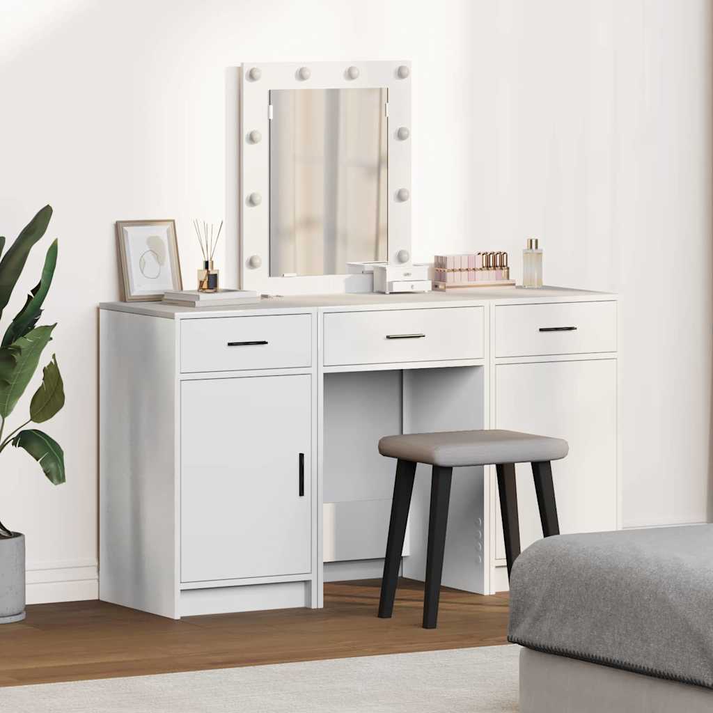 Table de Toilette Blanc 50 x 41 x 135 cm Bois d'ingénierie - XIOS