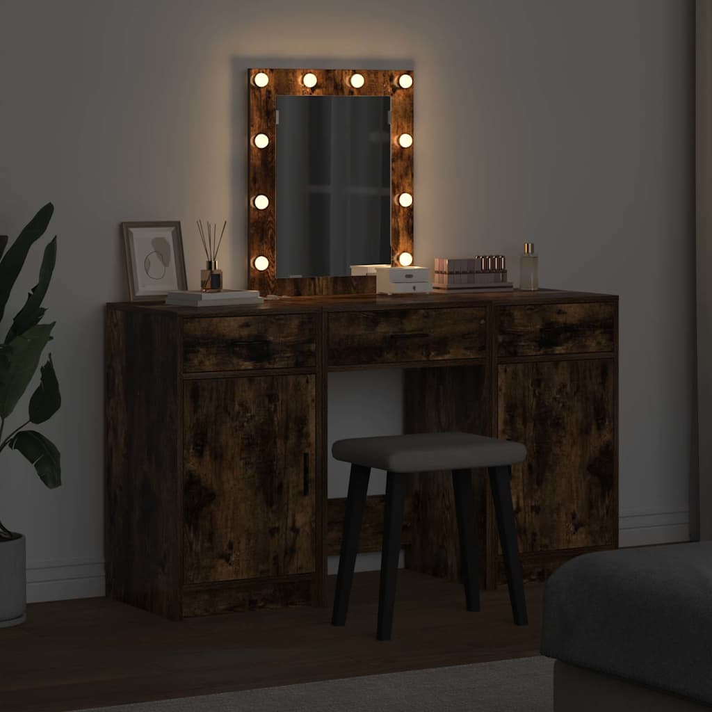 Table de Toilette avec tiroir 3 pcs Marron 50 x 41 x 135 cm - XIOS