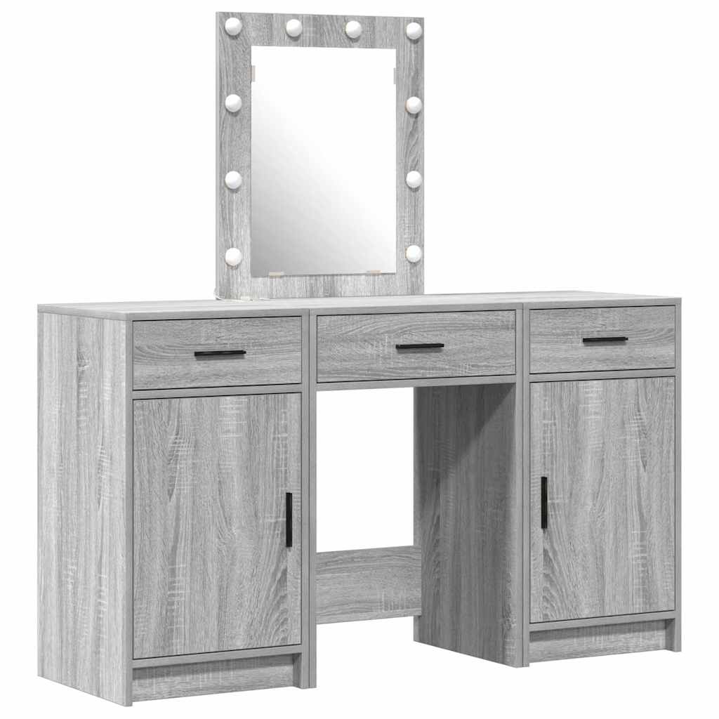 Table de Toilette Gris 50 x 41 x 135 cm Bois d'ingénierie - XIOS