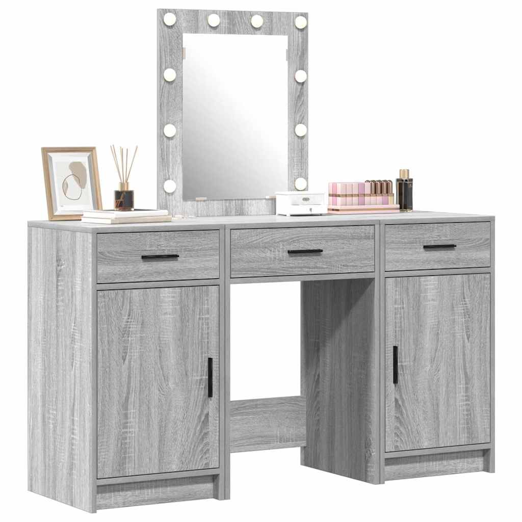 Table de Toilette Gris 50 x 41 x 135 cm Bois d'ingénierie - XIOS