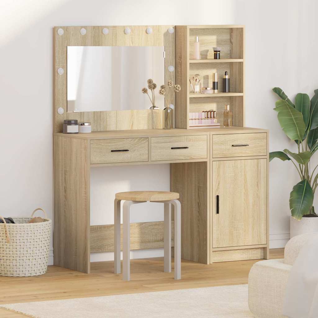 Table de Toilette avec tiroir 2 pcs Marron 78.5 x 41 x 135 cm - XIOS