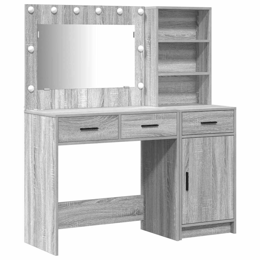 Table de Toilette avec tiroir 2 pcs Gris 78.5 x 41 x 135 cm - XIOS