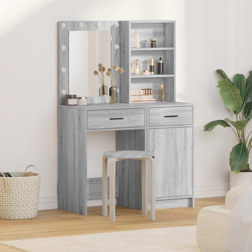 Ensemble de Coiffeuse 2 pcs Sonoma gris 50 x 41 x 135 cm - XIOS