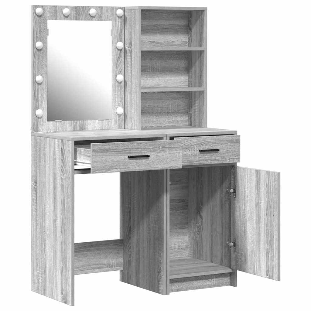 Ensemble de Coiffeuse 2 pcs Sonoma gris 50 x 41 x 135 cm - XIOS