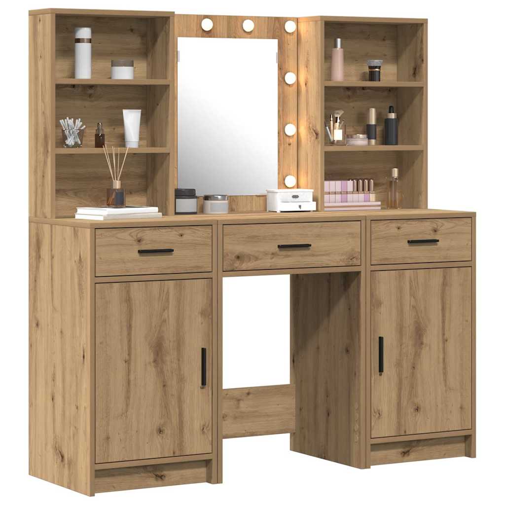 Ensemble de Coiffeuse 3 pcs chêne artisanal 50 x 41 x 135 cm - XIOS