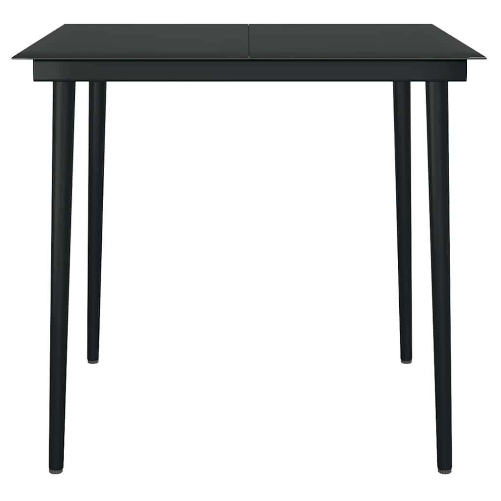 Ensemble à manger jardin coussins 3pcs marron poly rotin verre