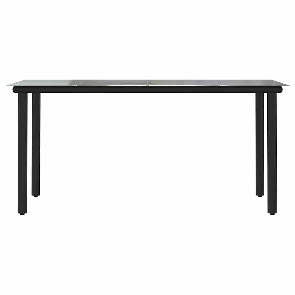 Ensemble à manger jardin coussins 7pcs marron poly rotin verre