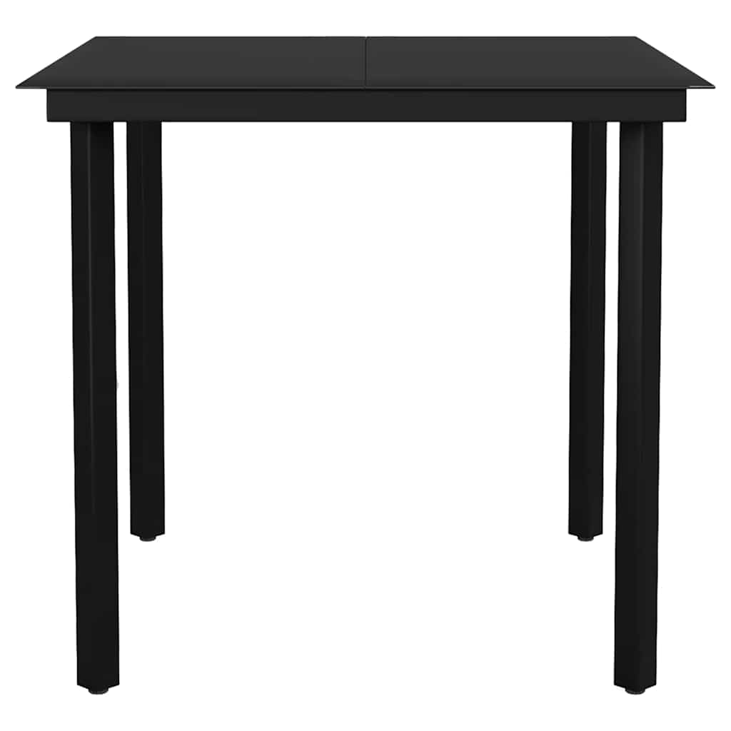 Ensemble à manger jardin coussins 5pcs marron poly rotin verre