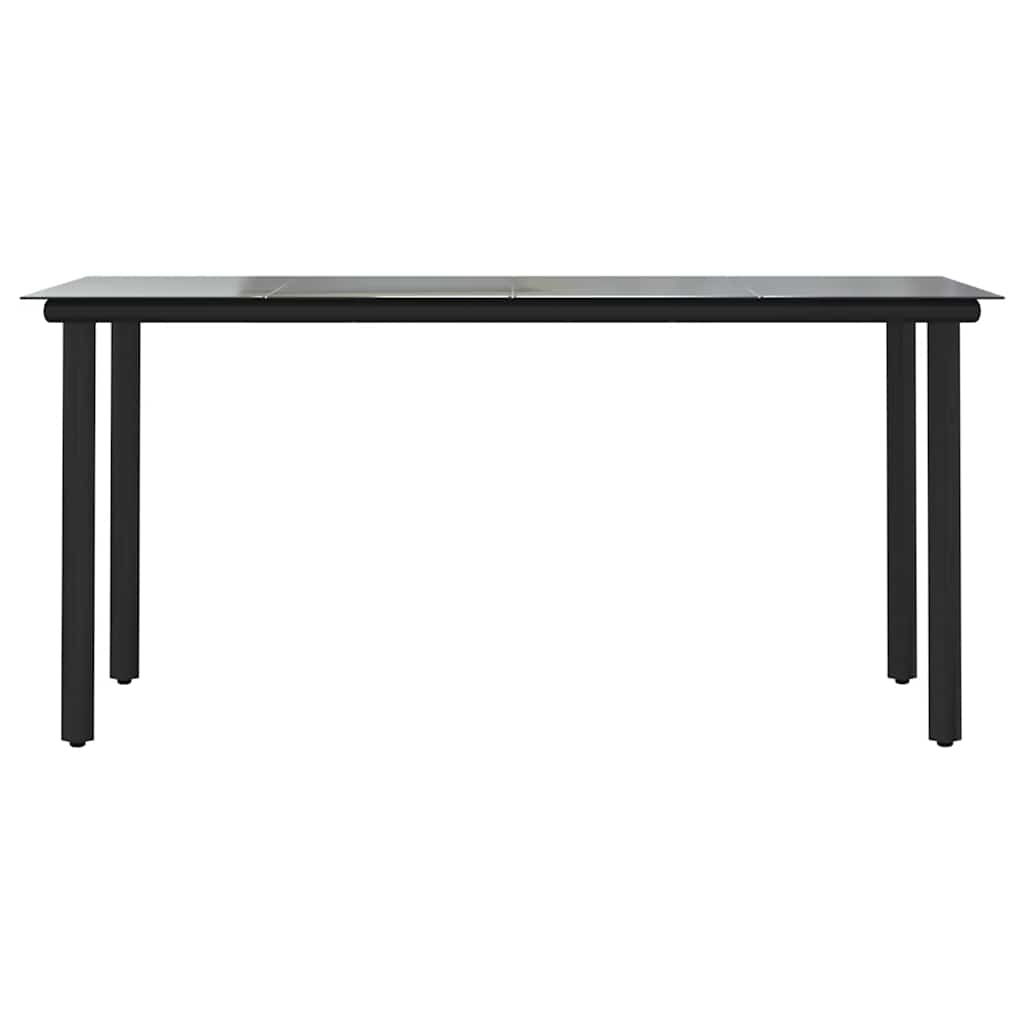 Ensemble à manger jardin coussins 7 pcs gris poly rotin verre