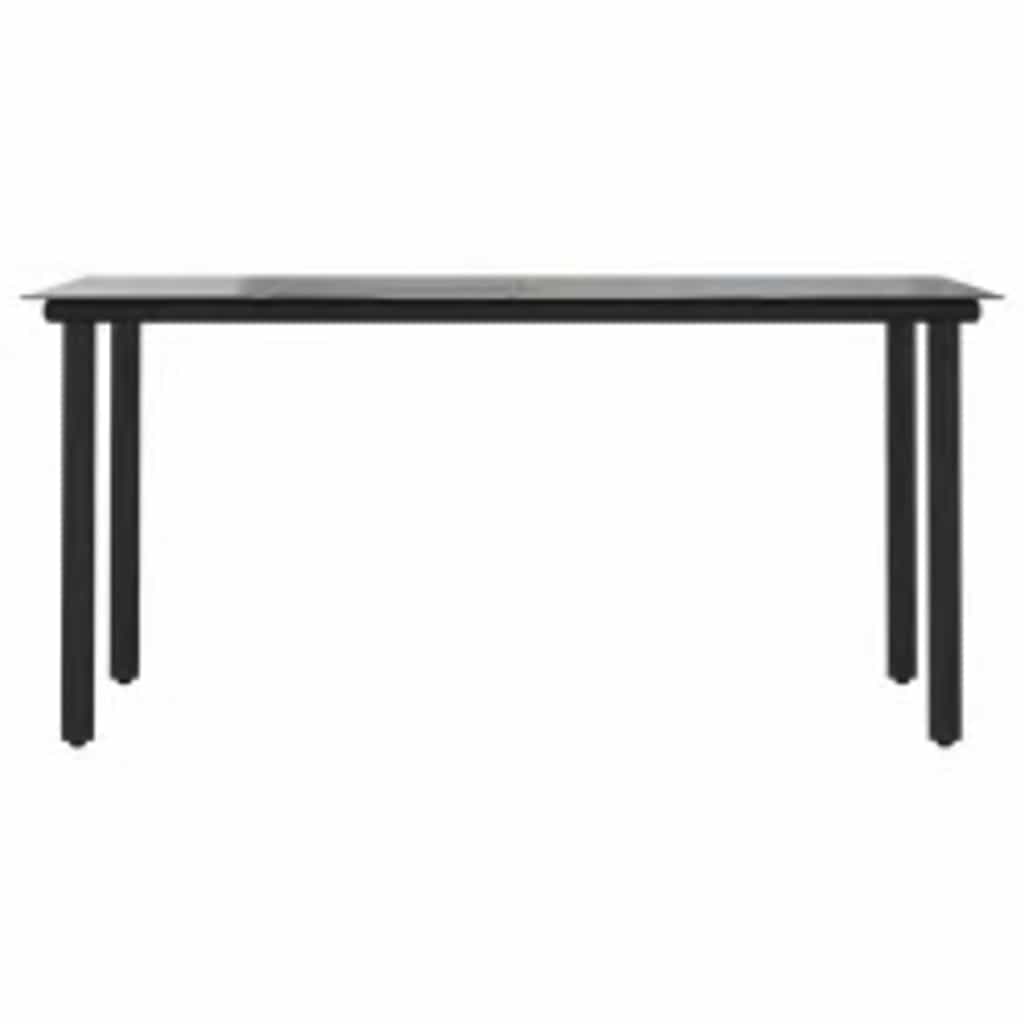 Ensemble à manger jardin coussins 5pcs marron poly rotin verre