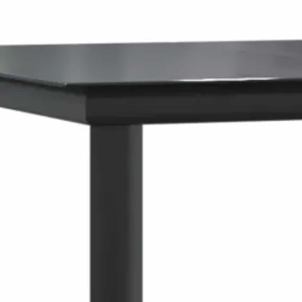 Ensemble à manger jardin coussins 7 pcs gris poly rotin verre