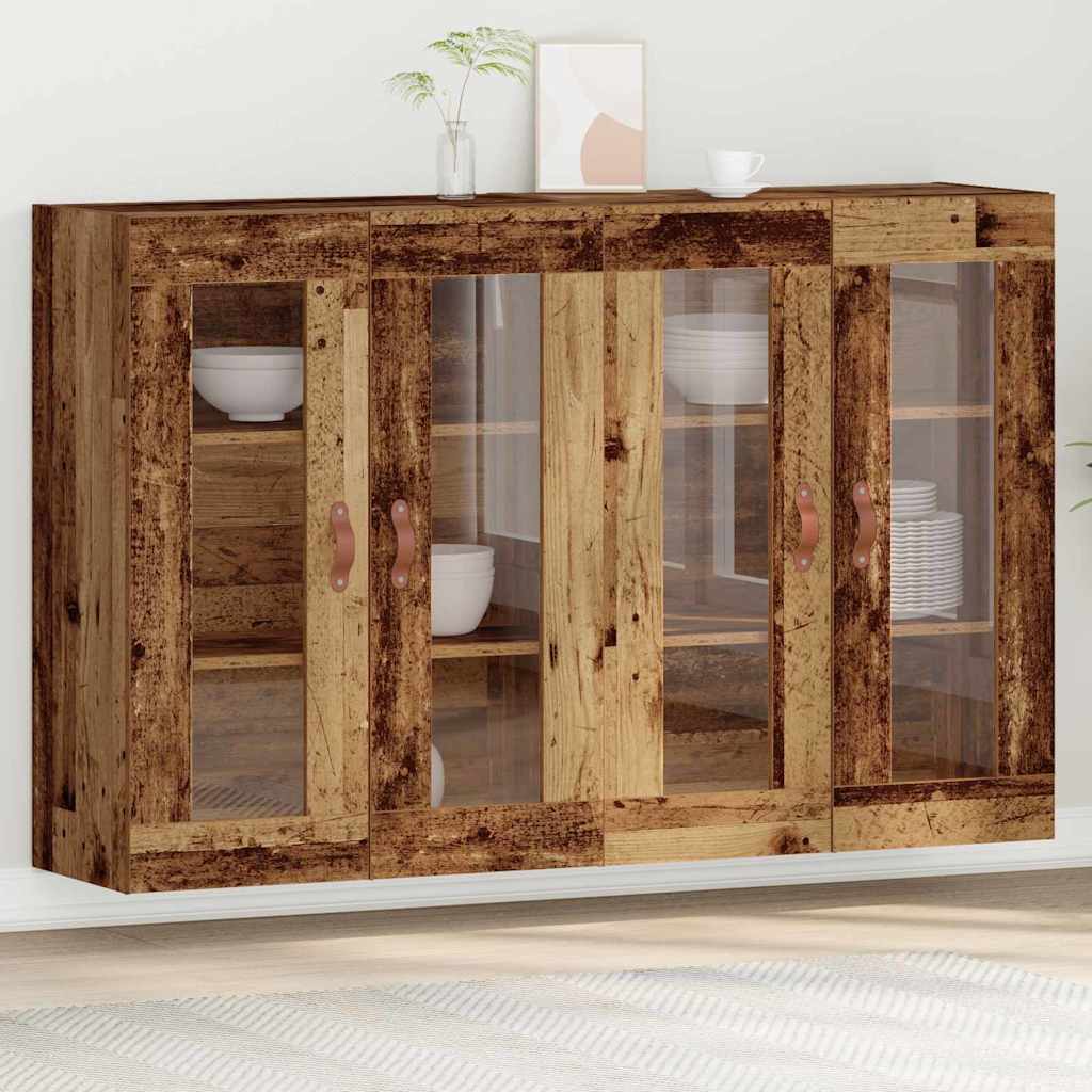 Meuble mural 2 pcs Bois ancien 69,5 x 34 x 90 cm - XIOS