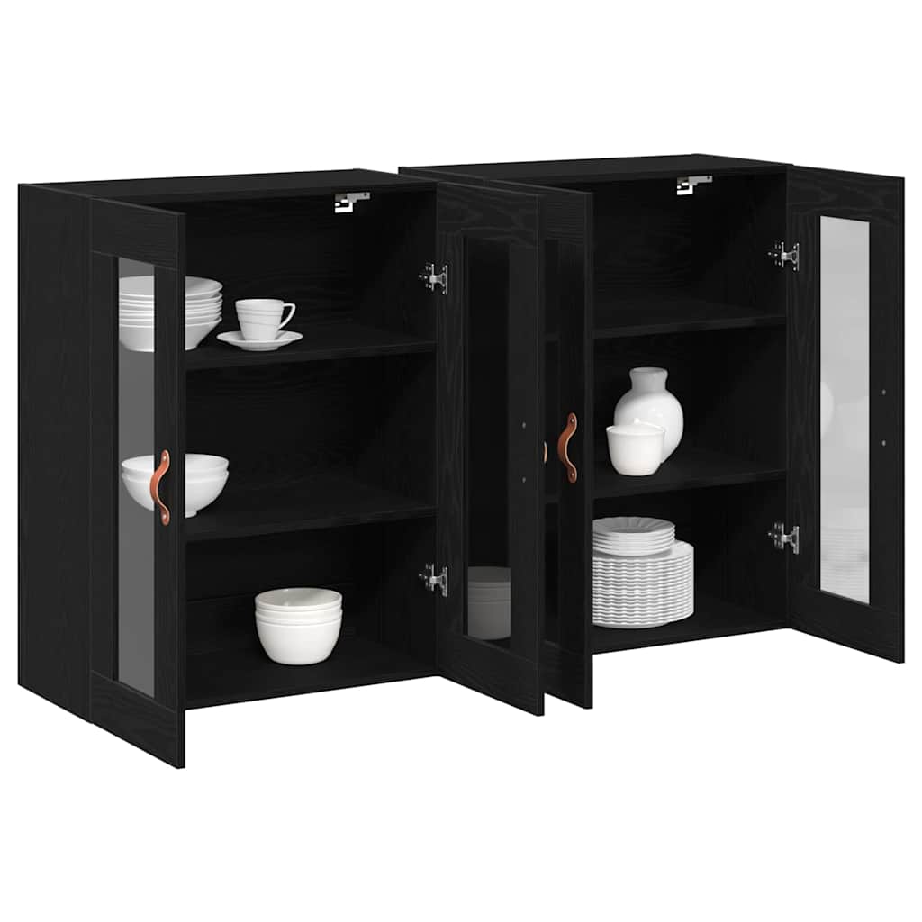 Meuble mural 2 pcs Chêne noir 69,5 x 34 x 90 cm - XIOS