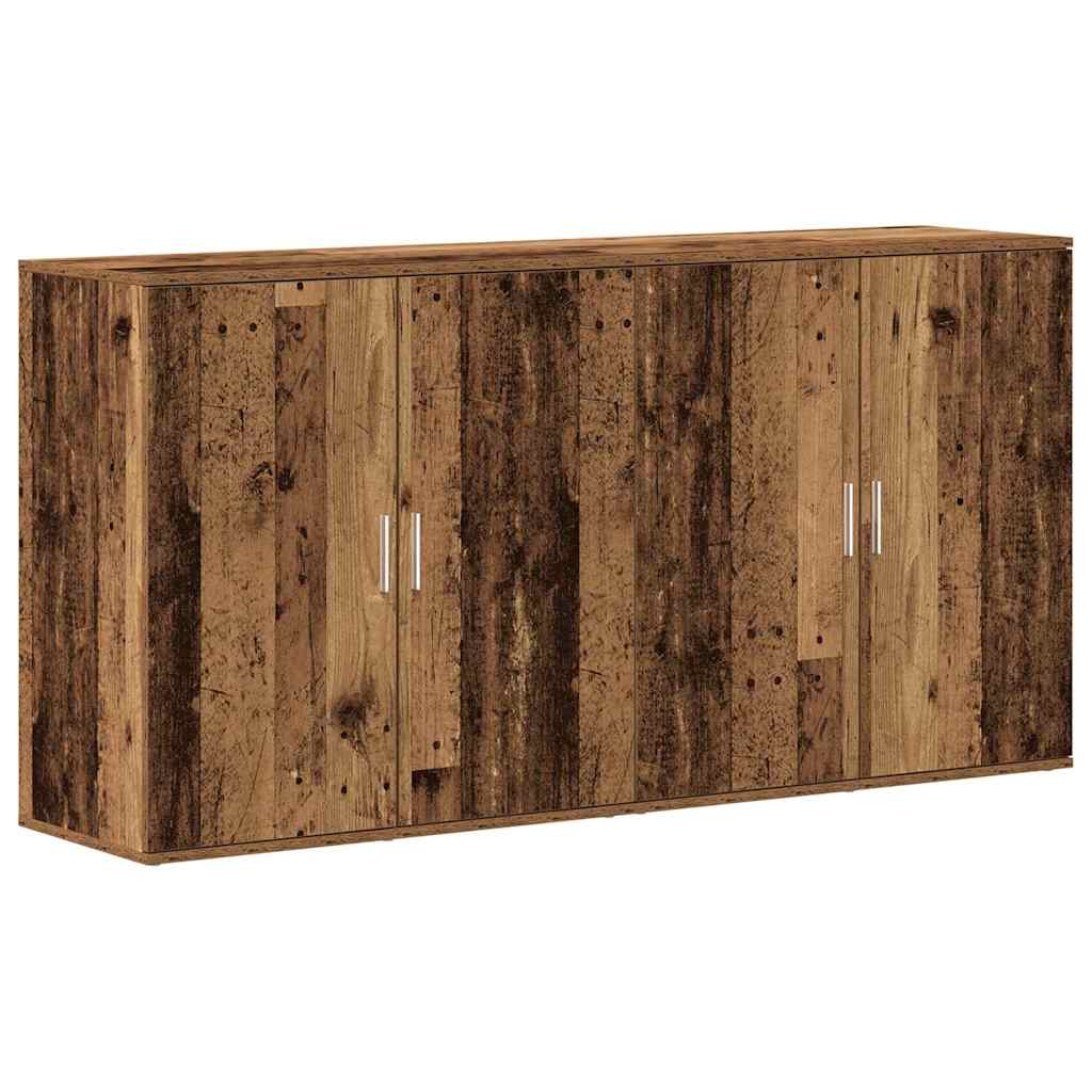 Buffets 2 pcs Bois ancien 79 x 38 x 80 cm Bois d'ingénierie - XIOS