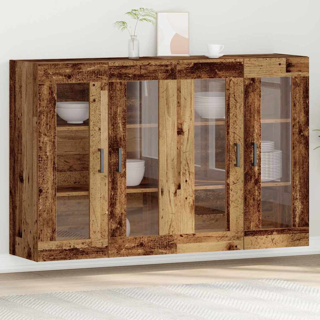 Meuble mural 2 pcs Bois ancien 69,5 x 34 x 90 cm - XIOS